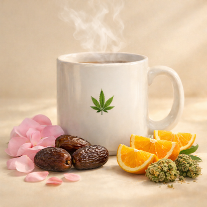 INFUSION BIO "Détends-toi encore !" Ecorces d'orange, dattes, pétales de rose et CBD