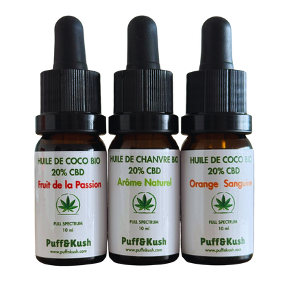 HUILE NATURELLE DE COCO BIO  20%CBD ORANGE SANGUINE