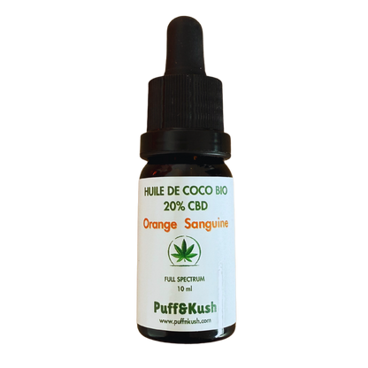 HUILE NATURELLE DE COCO BIO  20%CBD ORANGE SANGUINE